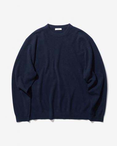  / BABY CASHIMERE CREWNECK SWEATER / NAVY