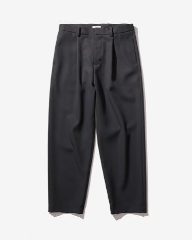  / BACK SATIN STANDARD PANTS / CHARCOAL GRAY