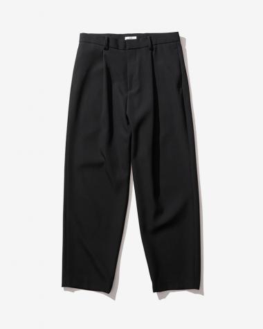  / BACK SATIN STANDARD PANTS / BLACK