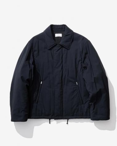  / MAT AIRY NYLON WOOL PADDED HARRINGTON JACKET / NAVY