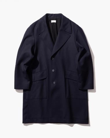  / SUPER 160S DOUBLE SAXONY SEMI DOUBLE COAT / NAVY