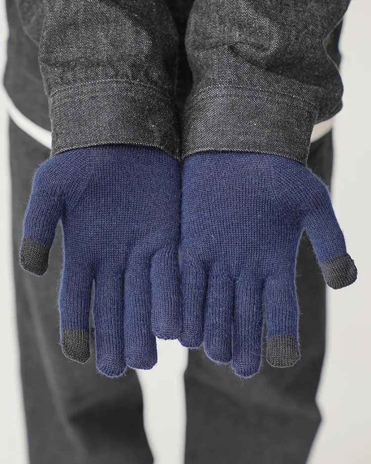 THE INOUE BROTHERS Glove lettes 手袋 Gloves / NAVY | THE INOUE BROTHERS(イノウエ・ブラザーズ