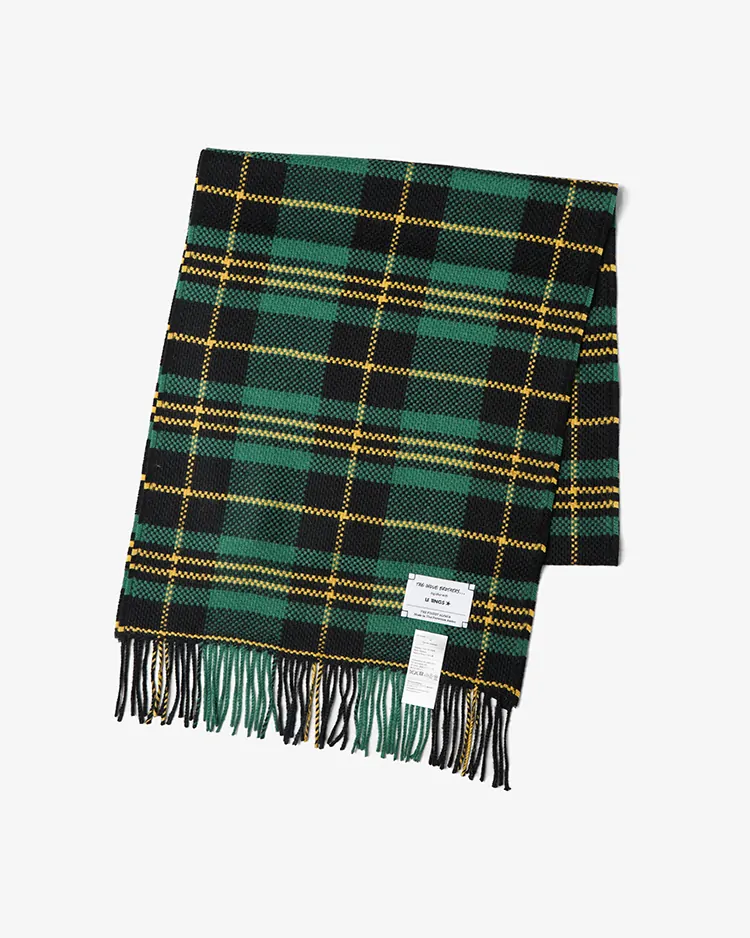 イノウエブラザーズ 25AW マーケット チェック柄 スカーフ マフラー緑●▲■ Market Cheek Scarf / JAMAICA CHECK | THE INOUE BROTHERS