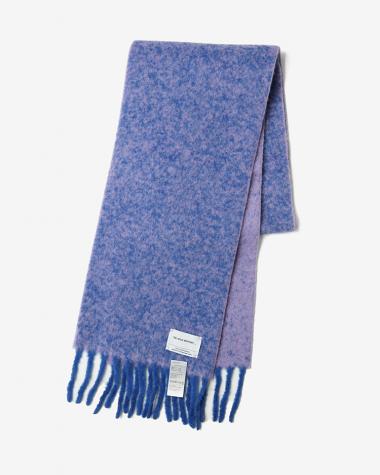  / Two Colour Woolly Scarf / BLUE × VIOLET