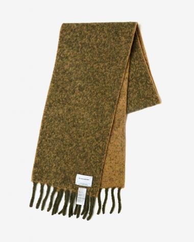 THE INOUE BROTHERS... / Two Colour Woolly Scarf / GREEN  × LIME
