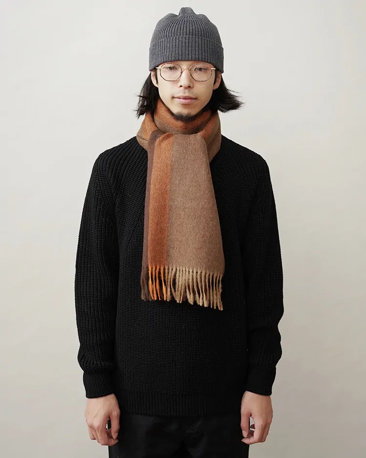 THE INOUE BROTHERS... / Brushed Scole Stripe / BROWN x CAMEL