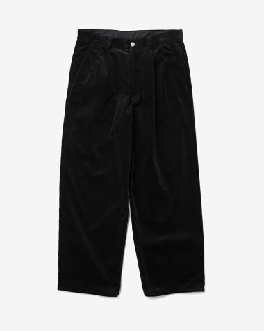 Graphpaper (MEN) / Suvin Corduroy Two Tuck Pants / BLACK