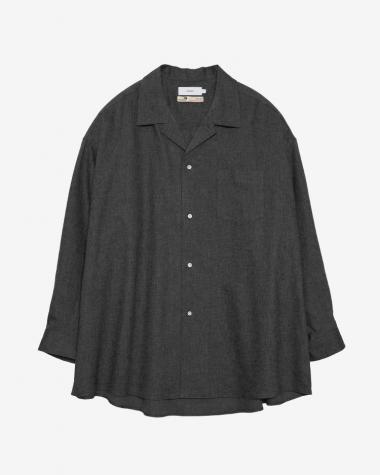 / SIDOGRAS Cotton Herringbone Flannel Sleeping Shirt / GREY