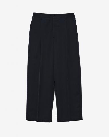  / Scale Off Wool Wide Slacks / NAVY