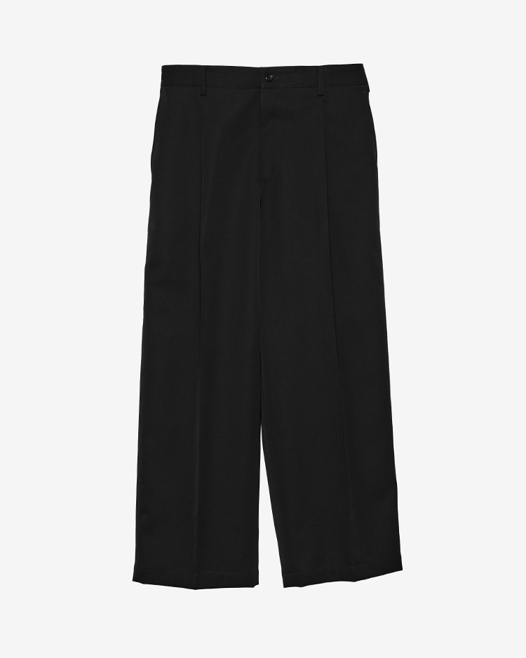 Graphpaper (MEN) / Scale Off Wool Wide Slacks / BLACK
