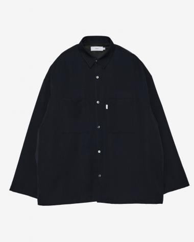  / Scale Off Wool Box Shirt / NAVY
