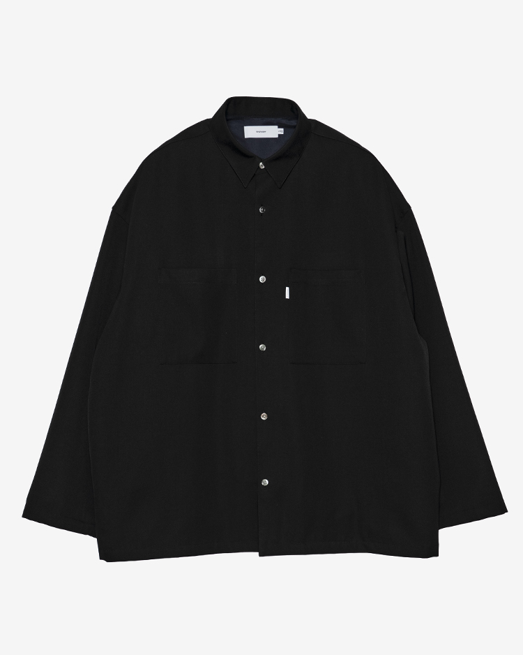 Graphpaper (MEN) / Scale Off Wool Box Shirt / BLACK