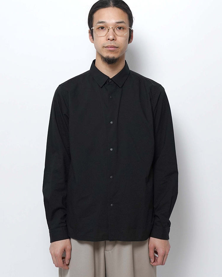YAECA (MEN) / STANDARD - COMFORT SHIRT / BLACK
