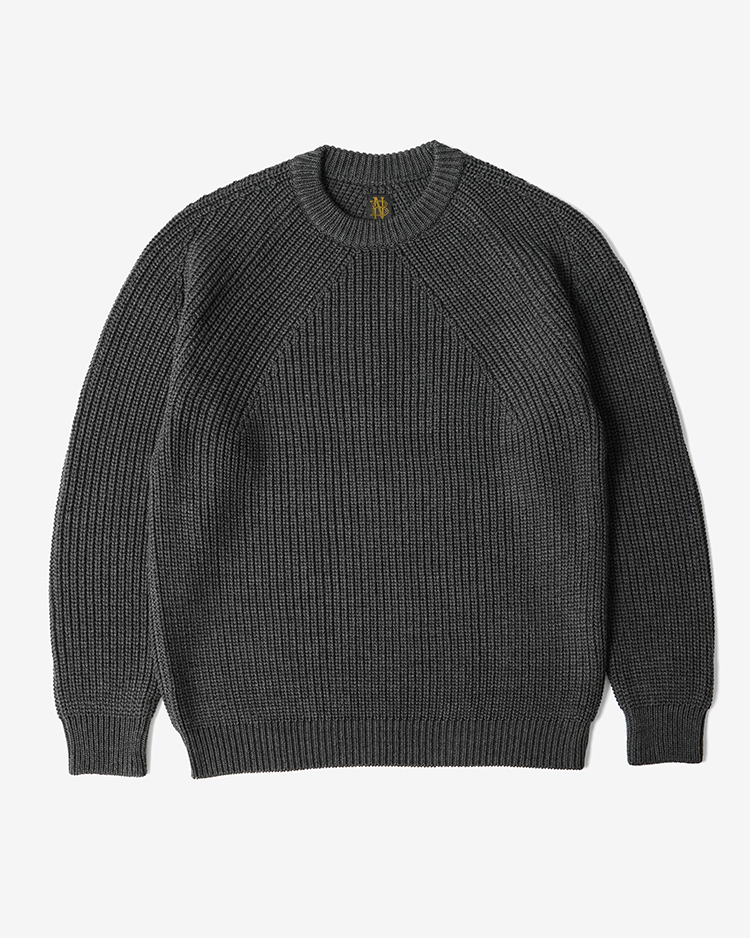 BATONER (MEN) / SIGNATURE CREW NECK / CHARCOAL