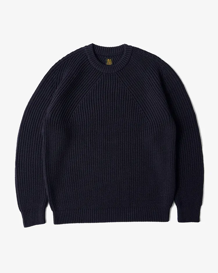 BATONER (MEN) / SIGNATURE CREW NECK / NAVY