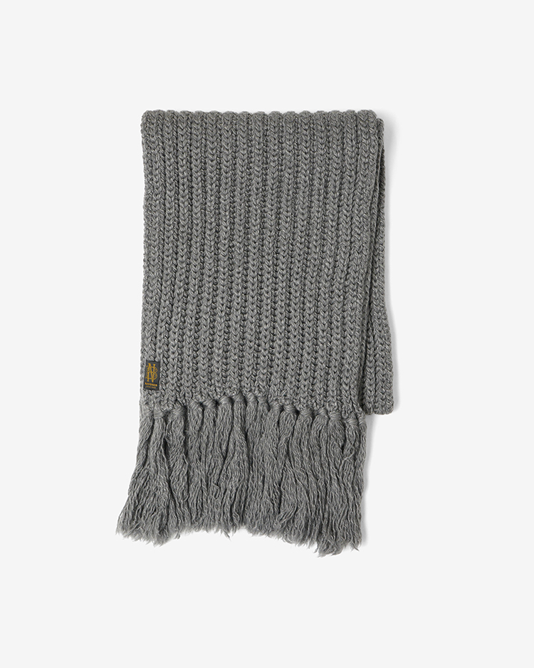 BATONER (MEN) / FRINGE MUFFLER WIDE / GRAY
