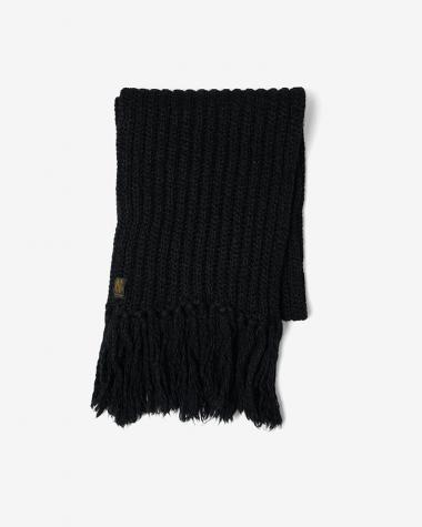  / FRINGE MUFFLER WIDE / BLACK
