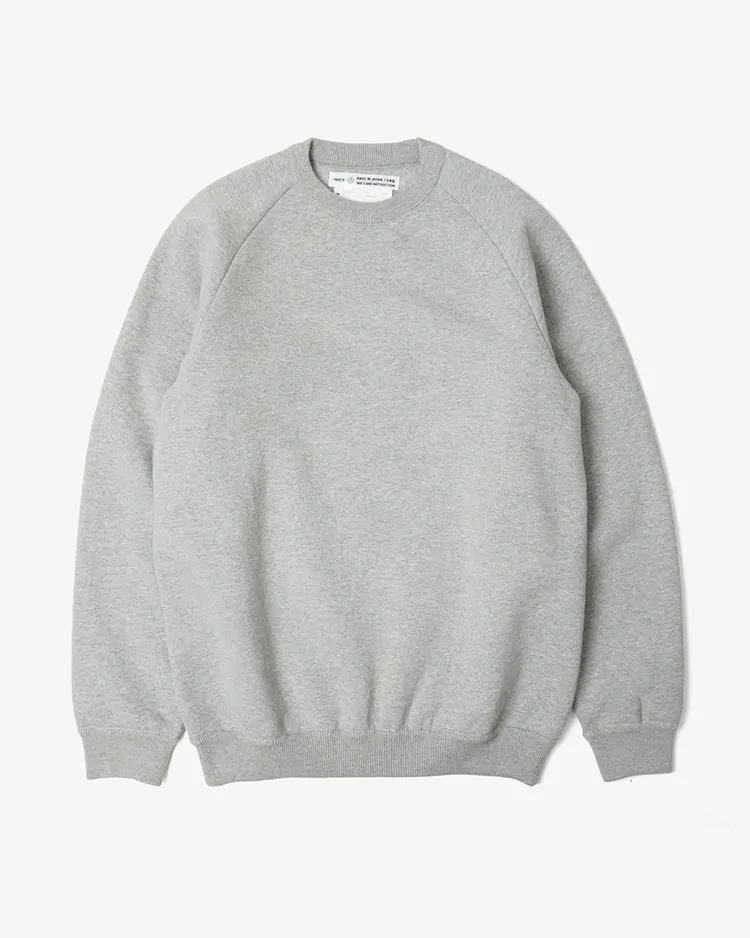 YAECA (MEN) / Brushed-Back Sweat Shirt / GRAY