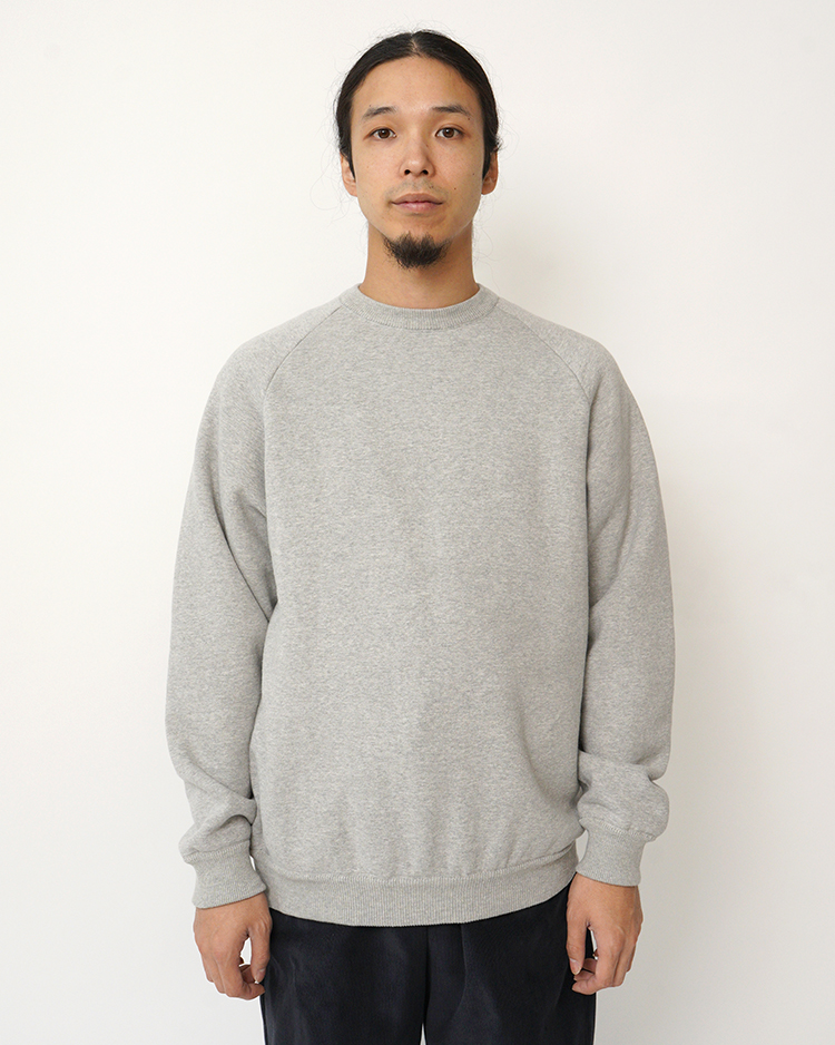 YAECA (MEN) / Brushed-Back Sweat Shirt / GRAY