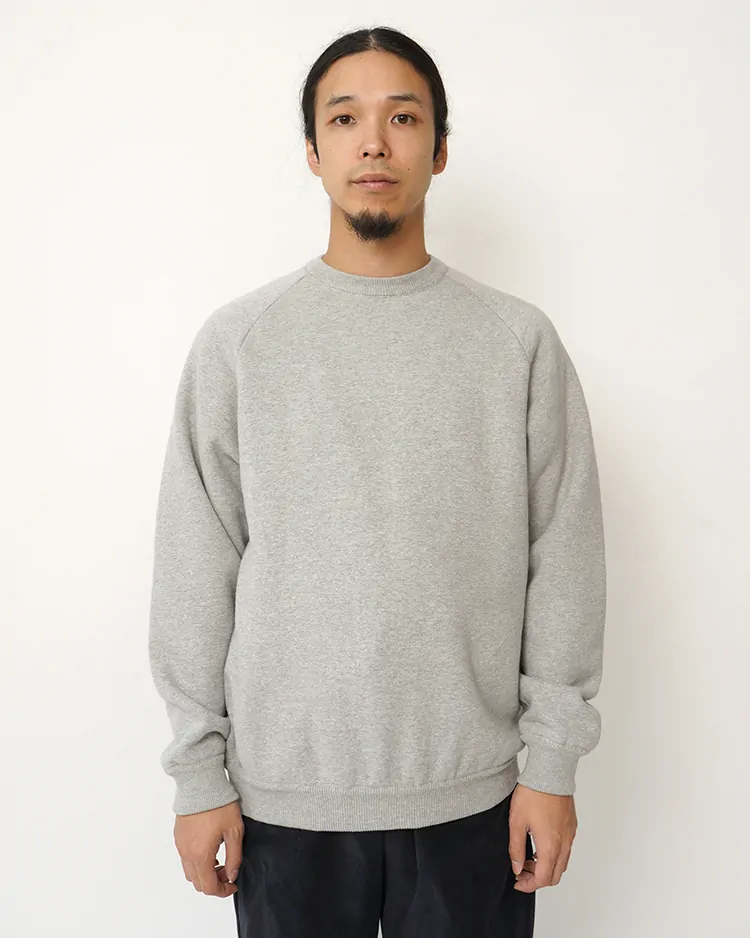 YAECA (MEN) / Brushed-Back Sweat Shirt / GRAY