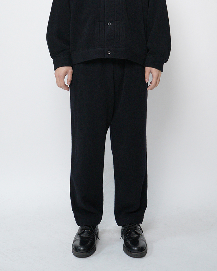 BATONER (MEN) / SHUKUJU CASHMERE TRACK PANTS / ROYAL NAVY