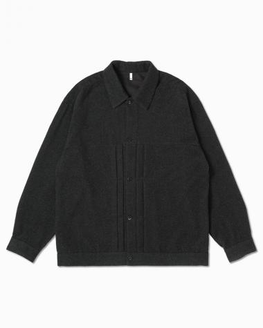  / SHUKUJU CASHMERE G TYPE SHIRT / CHARCOAL
