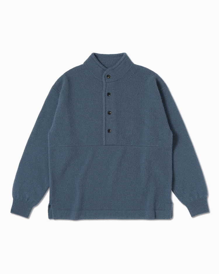 BATONER (MEN) / BLUEFACE SNAP PULLOVER / GRAY BLUE