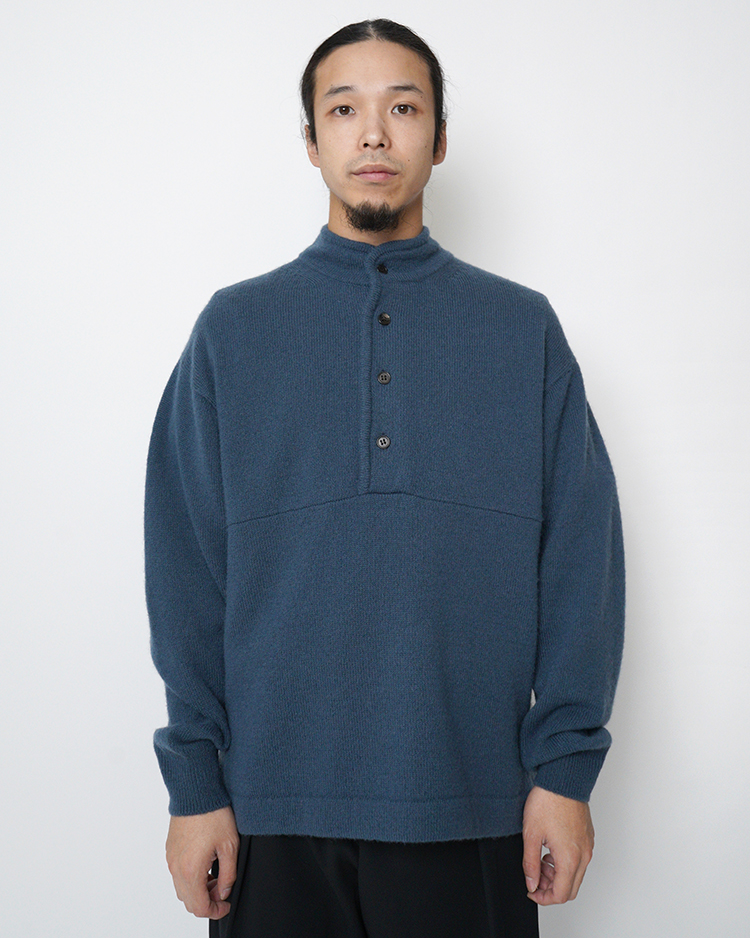 BATONER (MEN) / BLUEFACE SNAP PULLOVER / GRAY BLUE