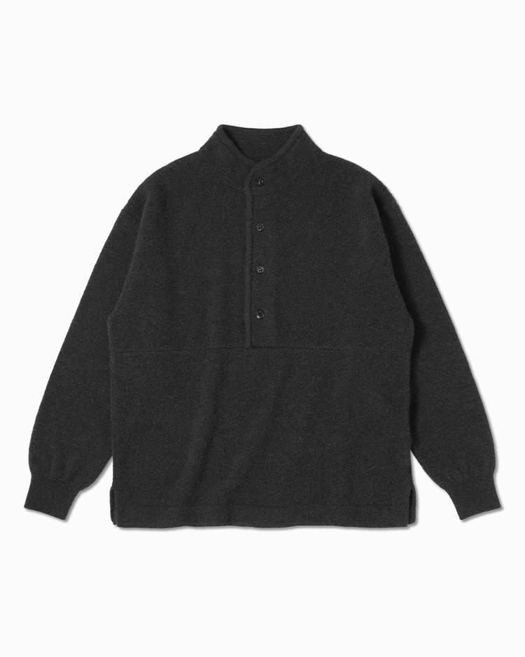 BATONER (MEN) / BLUEFACE SNAP PULLOVER / BLACK