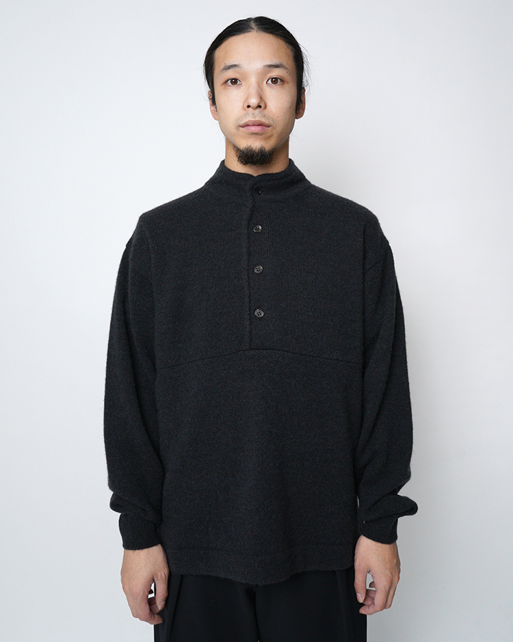 BATONER (MEN) / BLUEFACE SNAP PULLOVER / BLACK