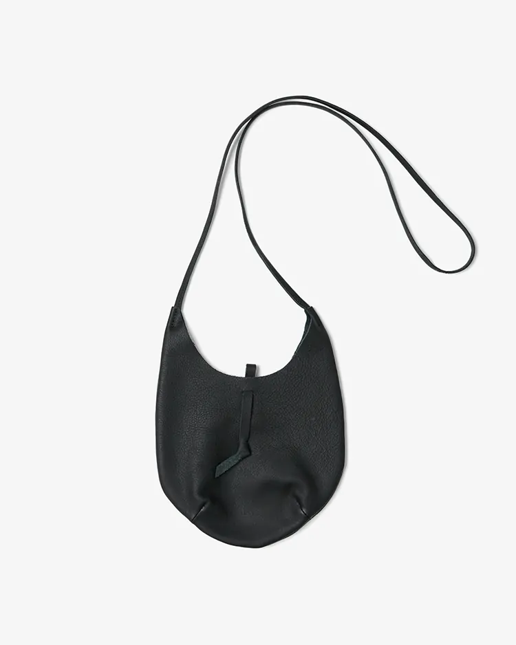 Dice&Dice / LEATHER SHOULDER BAG / BLACK