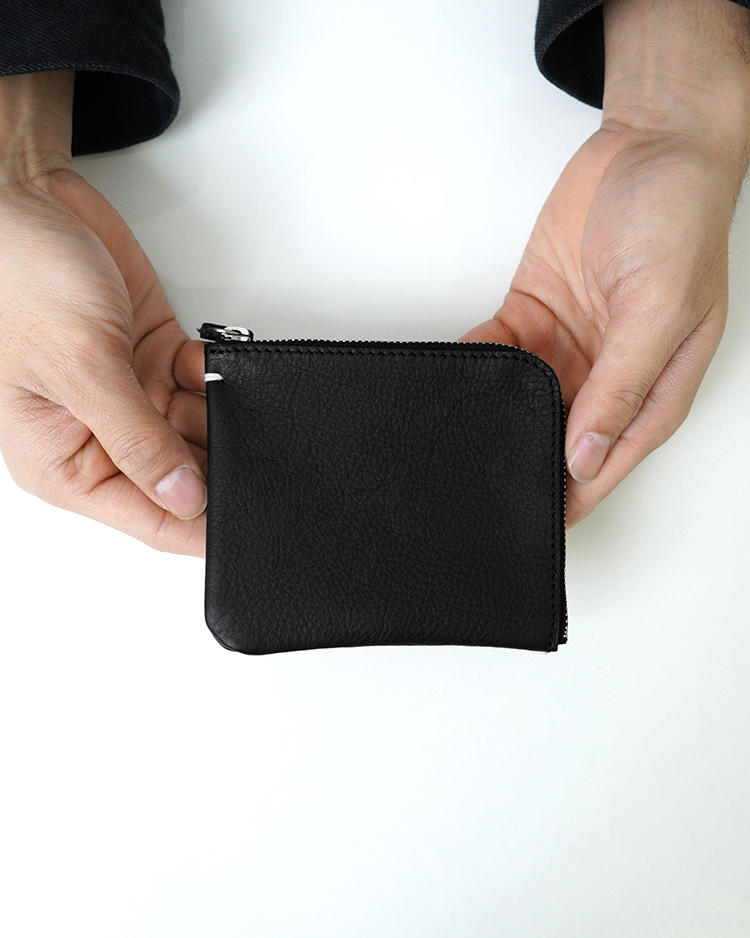 Dice&Dice / LEATHER L ZIP WALLET / BLACK