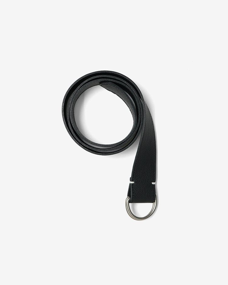Dice&Dice / LEATHER RING BELT / BLACK