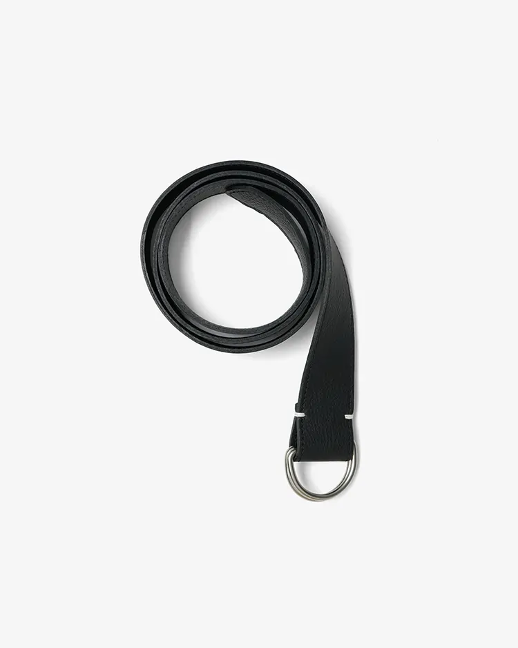 Dice&Dice / LEATHER RING BELT / BLACK