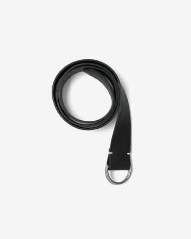 Dice&Dice / LEATHER RING BELT / BLACK