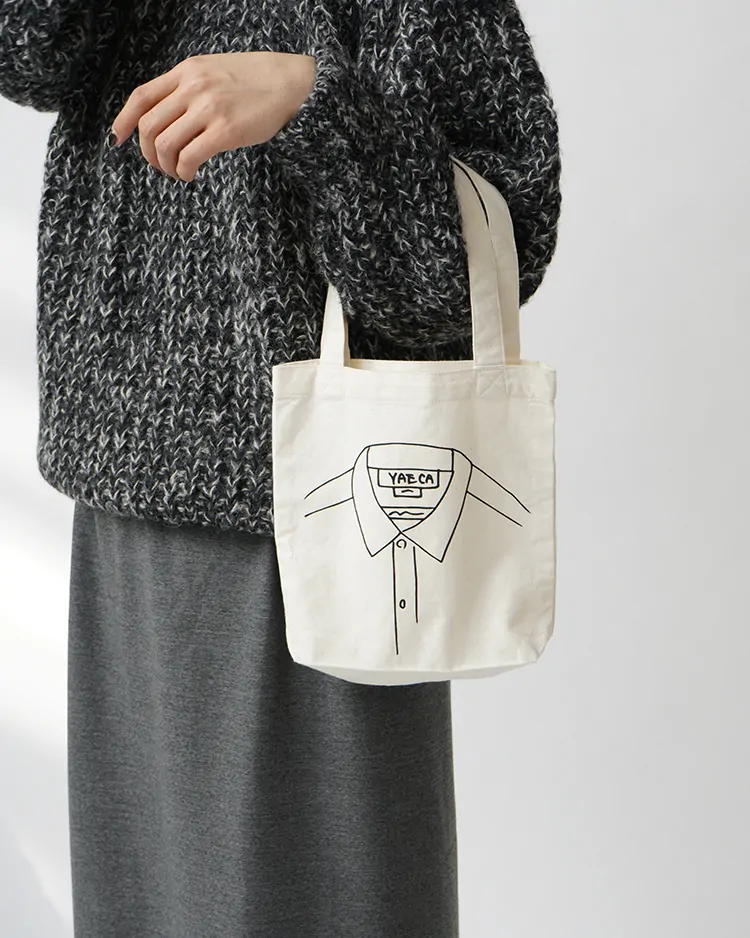 YAECA (WOMEN) / Print Bag S / NATURAL (COMFORT SHIRTS)
