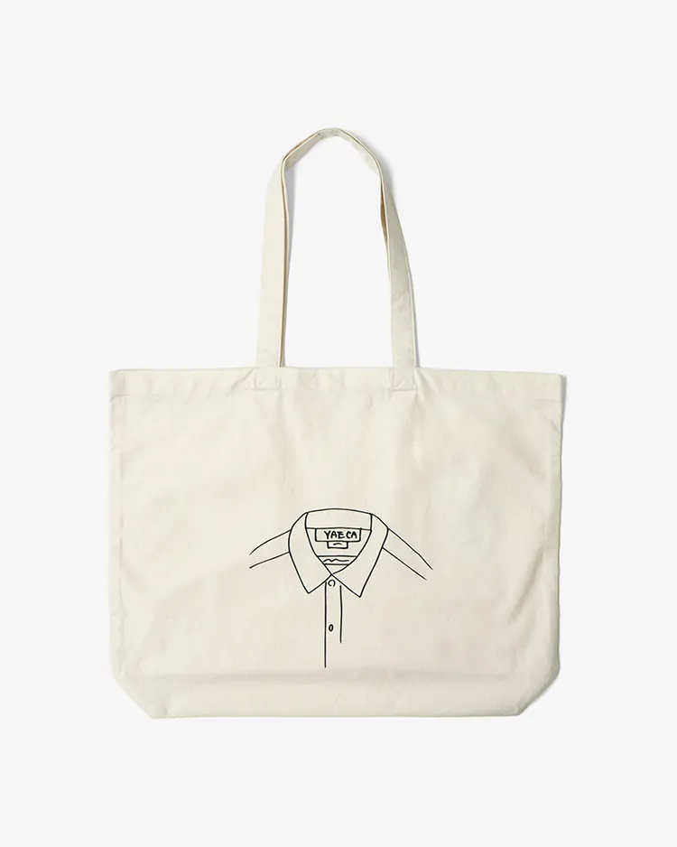 YAECA (WOMEN) / Print Bag M / NATURAL (SHIRTS)