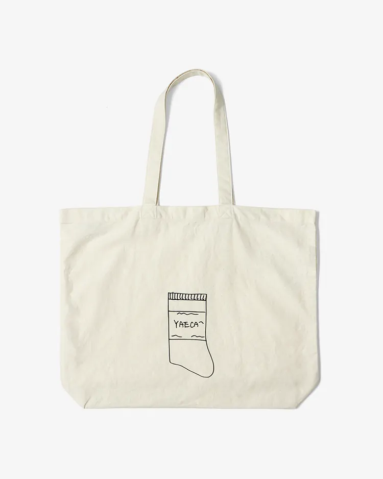 YAECA (WOMEN) / Print Bag M / NATURAL (SOCKS)