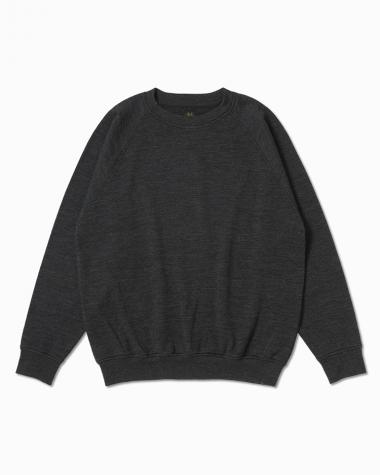  / ALL WOOL URAKE CREW NECK / CHARCOAL