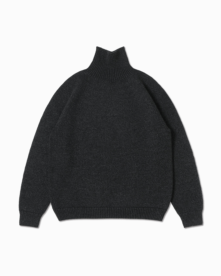 BATONER (MEN) / SPREAD TENJIKU TURTLE NECK / BLACK