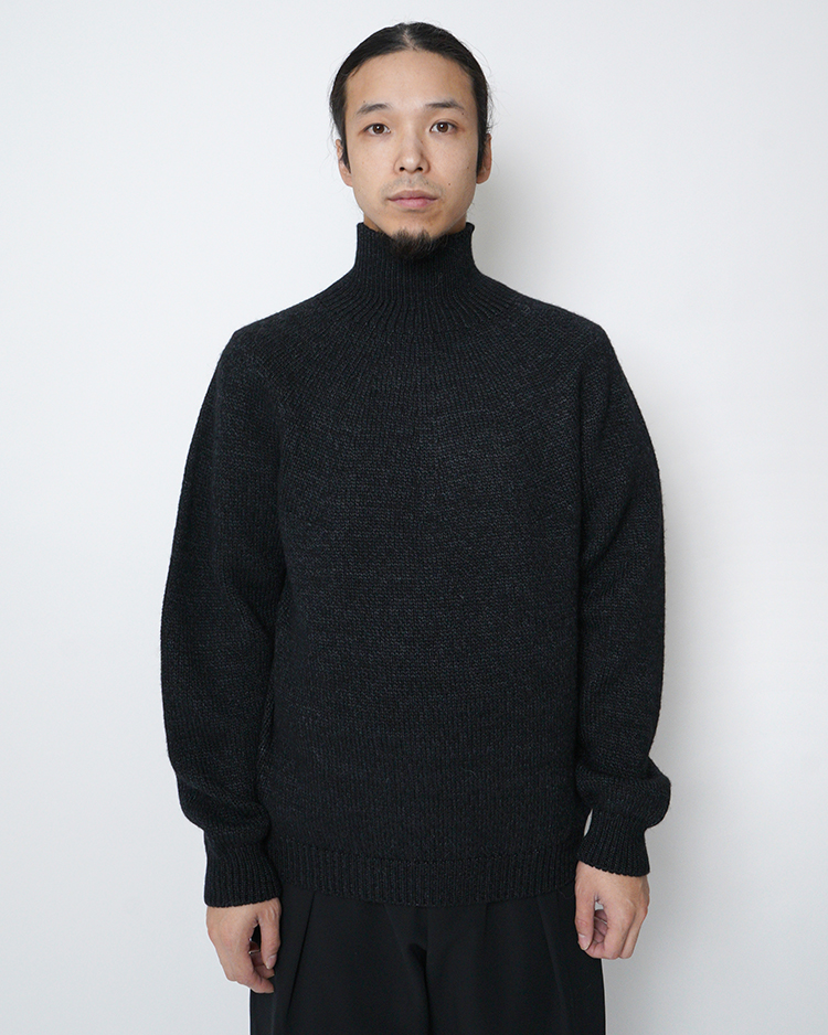 BATONER (MEN) / SPREAD TENJIKU TURTLE NECK / BLACK