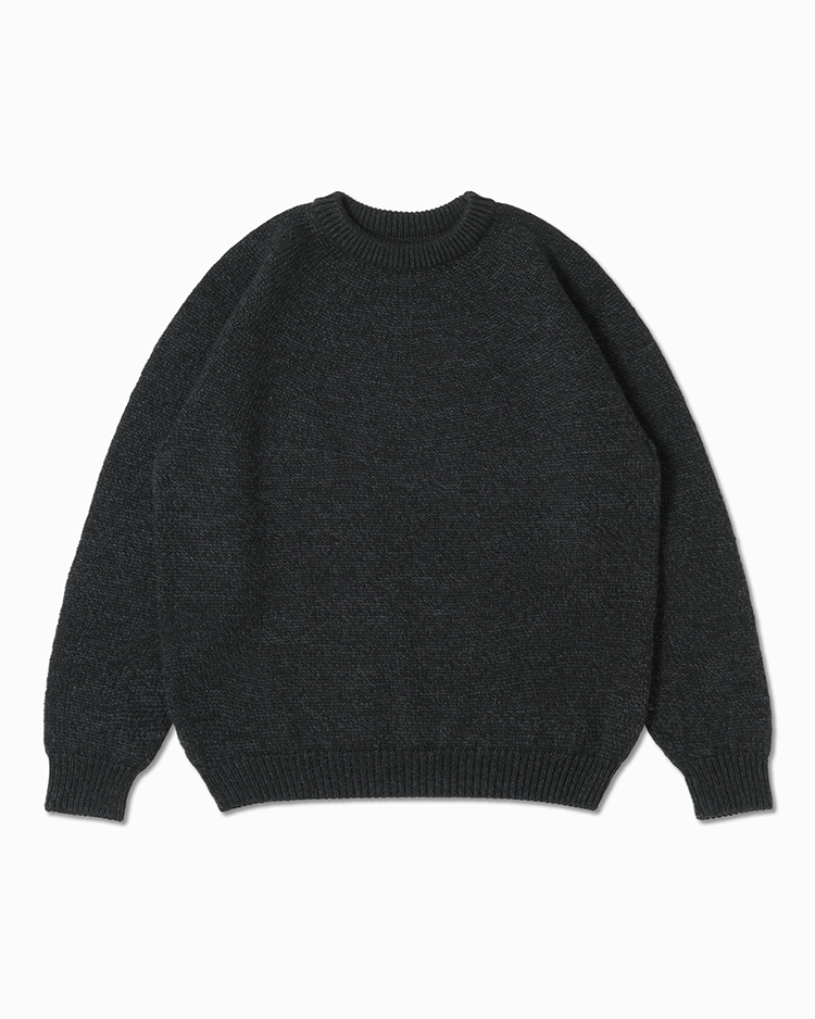BATONER (MEN) / SPREAD TENJIKU CREW NECK / BLACK