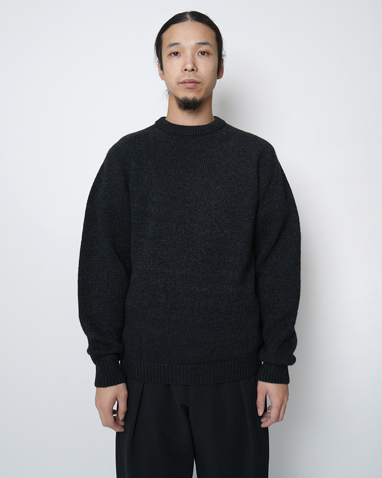 BATONER (MEN) / SPREAD TENJIKU CREW NECK / BLACK