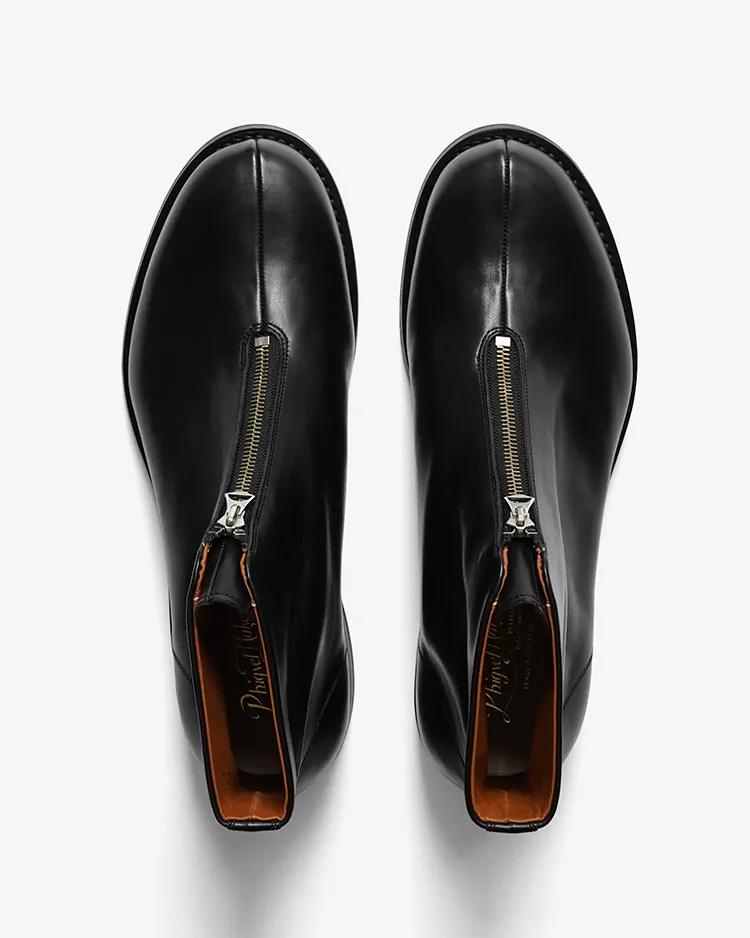 PHIGVEL / AVIATOR ZIP BOOTS / BLACK