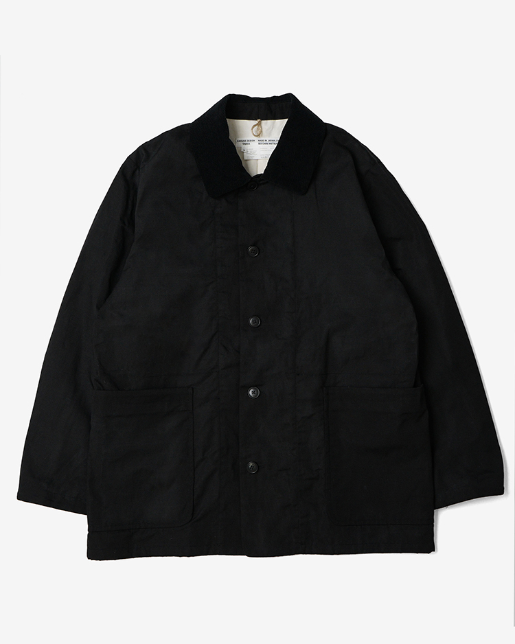 YAECA (MEN) / Short Overcoat-Oiled / BLACK