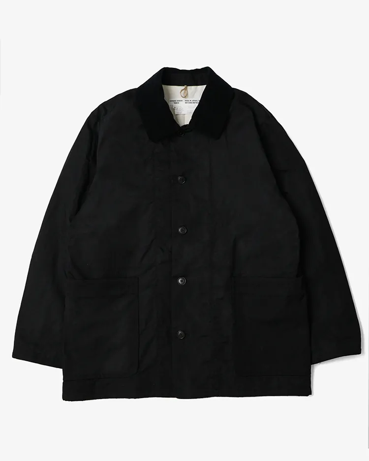YAECA (MEN) / Short Overcoat-Oiled / BLACK