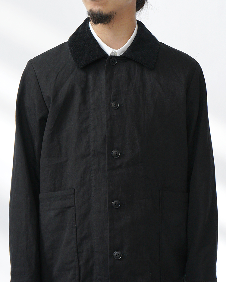 Short Overcoat-Oiled / BLACK | YAECA (MEN)(ヤエカ) | OUTER WEAR