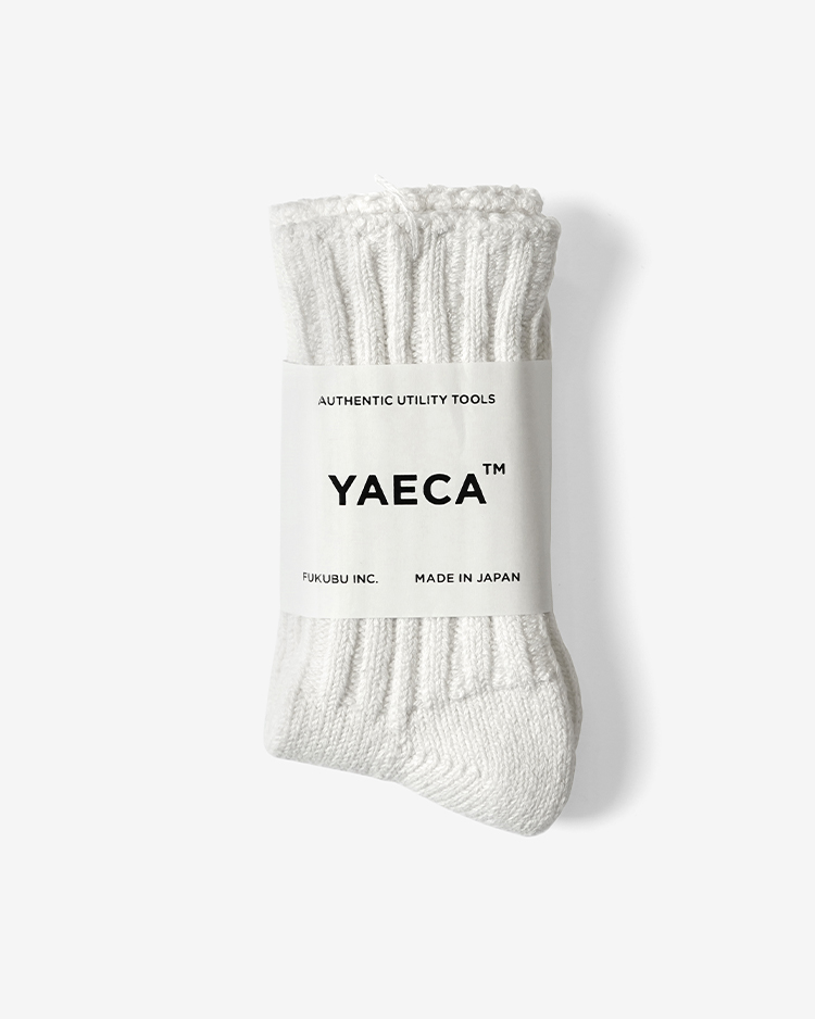 YAECA (WOMEN) / COTTON SILK SOCKS / OFF WHITE