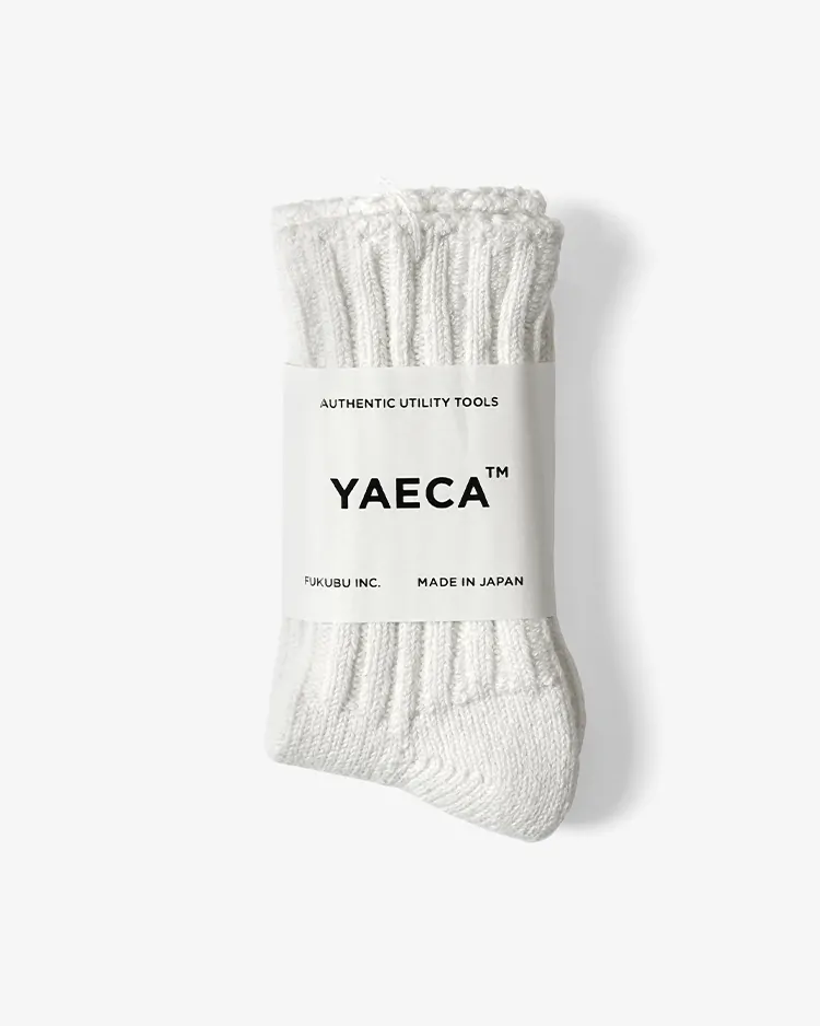 YAECA (WOMEN) / COTTON SILK SOCKS / OFF WHITE