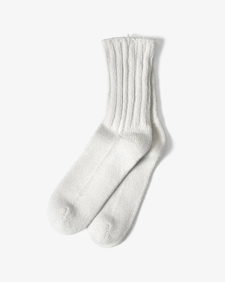 YAECA (WOMEN) / COTTON SILK SOCKS / OFF WHITE